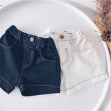 Spring and Summer Boys and Girls' Jeans, New Hot Children's Casual Five-point Baby Pants