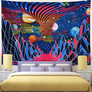 Psychedelic Natural Galaxy Space, Wall Hanging Carpet