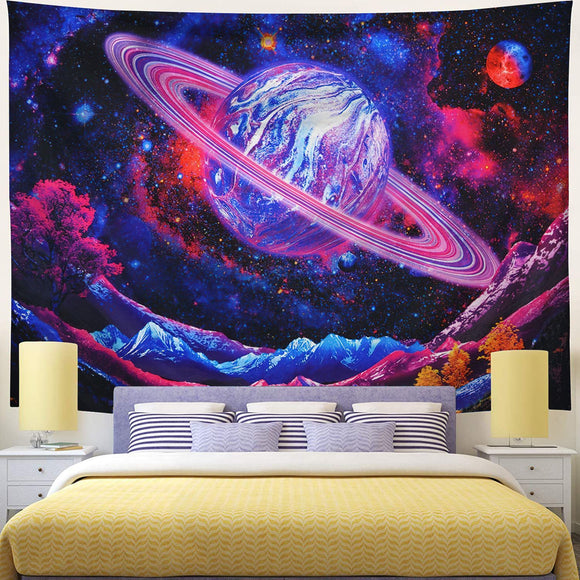 Psychedelic Natural Galaxy Space, Wall Hanging Carpet