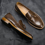 Men's Trendy Shoes, Leather Business Dress Formal Loafers