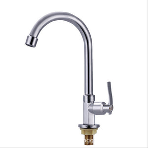 Mayitr Stainless Steel, 360 Degree Swivel Water Tap, Single Hole Kitchen Cold Basin Sink Faucet