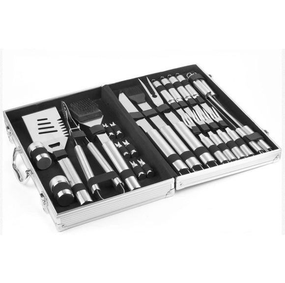 Aluminum Box Stainless Steel Grill Set, BBQ Barbecue Tools