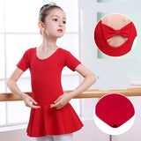 Children's Dance Clothes, Girls' Short-sleeved Tutu Practice Clothing