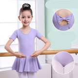 Children's Dance Clothes, Girls' Short-sleeved Tutu Practice Clothing