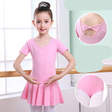 Children's Dance Clothes, Girls' Short-sleeved Tutu Practice Clothing