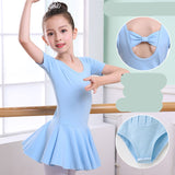 Children's Dance Clothes, Girls' Short-sleeved Tutu Practice Clothing