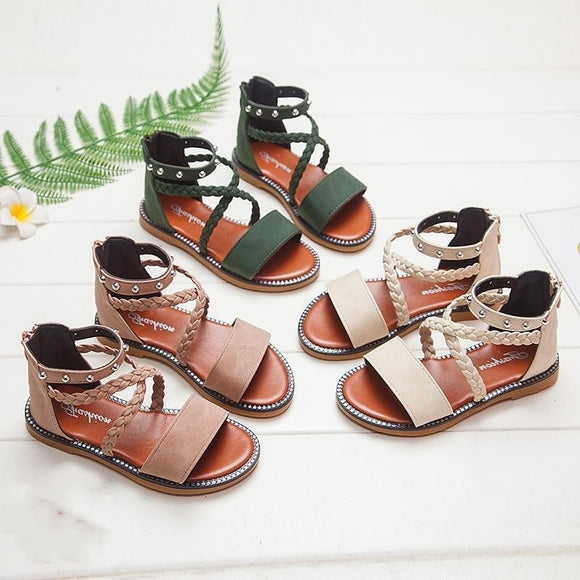 Kids Shoes Leather Sandals for Baby Girls Toddlers