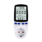 220V AC EU Digital LCD Power Meter, Socket Wattage Kwh Energy Wattmeter, FR US UK AU BR Measuring Outlet, Power Analyzer