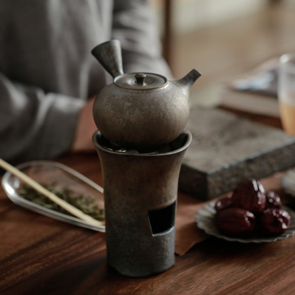 Gilded Side Handle Teapot, Hand Made Retro Tea-kettle