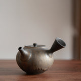 Gilded Side Handle Teapot, Hand Made Retro Tea-kettle