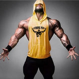 Fitness Vest, Male Muscular Hooded Clothes