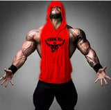 Fitness Vest, Male Muscular Hooded Clothes