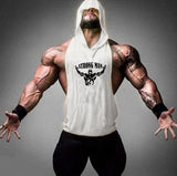 Fitness Vest, Male Muscular Hooded Clothes