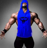 Fitness Vest, Male Muscular Hooded Clothes