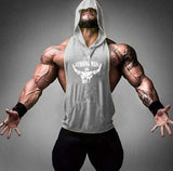 Fitness Vest, Male Muscular Hooded Clothes