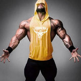 Fitness Vest, Male Muscular Hooded Clothes