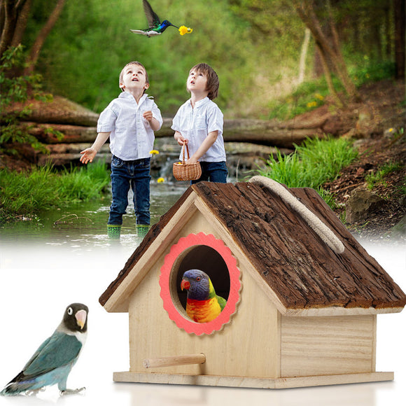 Bird House Pet Nest, Outdoor Tree Parrot Breeding Box