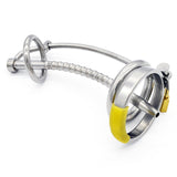 Men's Stainless Steel Chastity Lock, Catheter Device