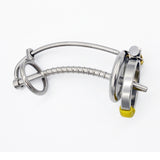 Men's Stainless Steel Chastity Lock, Catheter Device