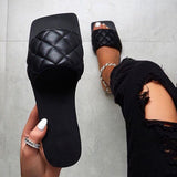 Summer New Flat-bottomed Square Head Sandals