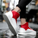 Pure White Thick Bottom, Casual Sports Skate Shoes