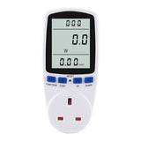 220V AC EU Digital LCD Power Meter, Socket Wattage Kwh Energy Wattmeter, FR US UK AU BR Measuring Outlet, Power Analyzer