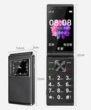 Large Display, Double Screen Flip, Buttoned Mobile Phone for Elderly People and Children