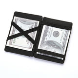 PU Creative Magic Flip Card Holder Men's Lady's Wallet Zipper Coin Short Purse