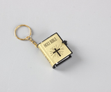 Mini Holy Bible Keychain, Religious Christian Jesus Cross Key Chain, Women's Prayers God Bless Gift Souvenirs Keyring