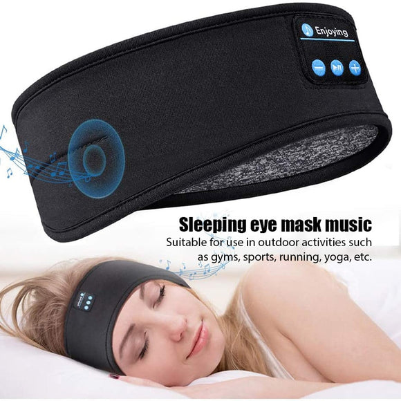 Wireless Bluetooth Sleeping Headband, Thin Soft Elastic Music Earphones, Eye Masks for Side Sleepers or Sporties