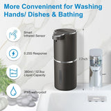 Automatic Touchless Foaming Soap Dispenser, 380ml USB Rechargeable Electric 4 Level Adjustable Foam Releaser