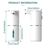 Automatic Touchless Foaming Soap Dispenser, 380ml USB Rechargeable Electric 4 Level Adjustable Foam Releaser