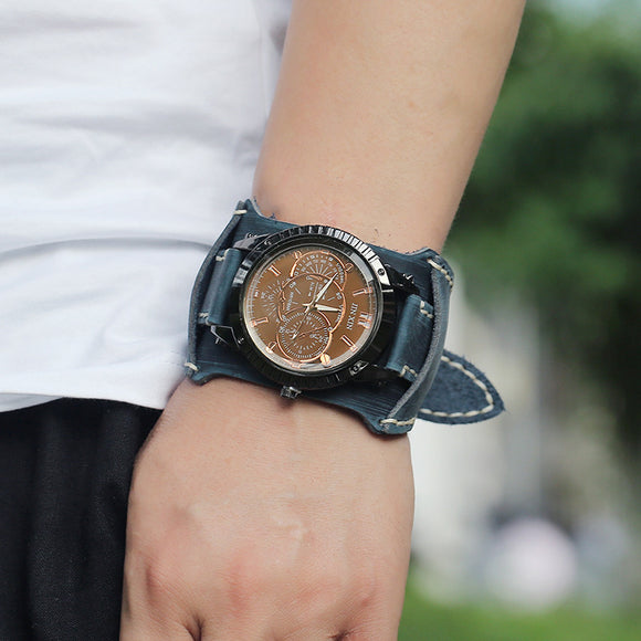 Personality European and American Punk Leather Watch