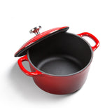 Enamel Cast Iron Hat Pot, Stock Stew Universal Utility Utensil