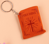 Mini Holy Bible Keychain, Religious Christian Jesus Cross Key Chain, Women's Prayers God Bless Gift Souvenirs Keyring