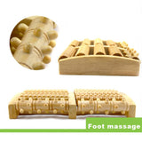 Dual Wooden Foot Massager Roller, Relieves Plantar Fasciitis, Heel Arch Pain and Stress Relief