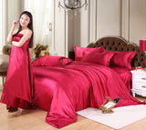 Ice Silk Suit, Quilt, Bed and Pillow Cover Set