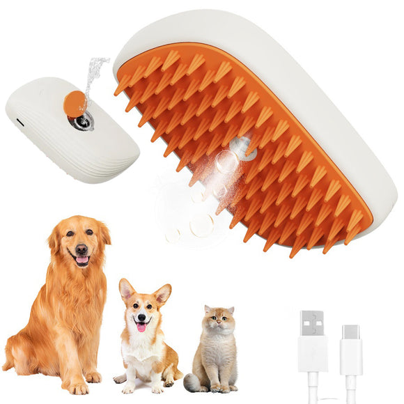 USB Rechargeable Pets' Steam Brush, Spray Massage Comb, Grooming Tools