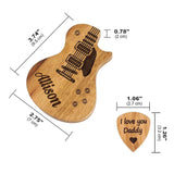 Personalized Guitar Paddles with Wooden Box