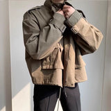 Mature, Handsome, Sense of Design, Lapel Vintage Overalls, Men's Jacket