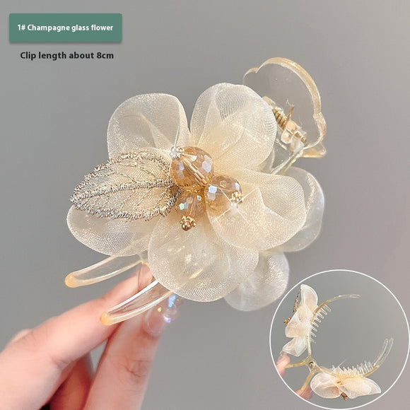 Bun Grabber Clip, Female's Summer Simplicity Headdress Sense Barrettes (Pack of 2)