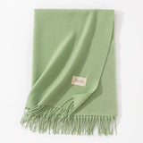 Pure Color Artificial Cashmere Scarf, Women's Winter High-grade Shawl