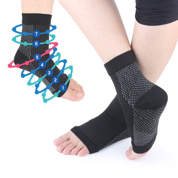 Compression Foot Sleeves helps Relieve Swelling Open Toe, Cycling Running Basketball Sports Socks for Women Men