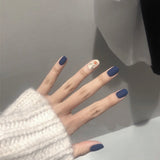 Fashionable Blue and Graffiti Pattern, Wearable Fake Nails