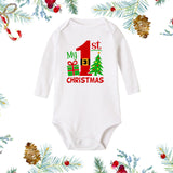 Christmas Newborn Baby White Long Sleeves Jumpsuit