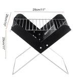 Folding Stainless Steel Portable Small Barbecue Grill Tool, Outdoor Camping Charcoal Furnace BBQ Grills Accessories