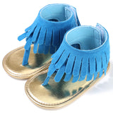 Summer Girls' Sandals, Children's Retro Tassel Flannel Baby Shoes