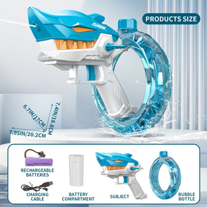 New Shark Electric Water Gun, Fully Automatic Continuous Fire, Large Capacity Beach Summer Children's Playing Toys