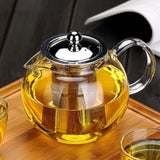 Thickened Flower Teapot, Heat Resistant Glass Kettle