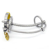 Men's Stainless Steel Chastity Lock, Catheter Device